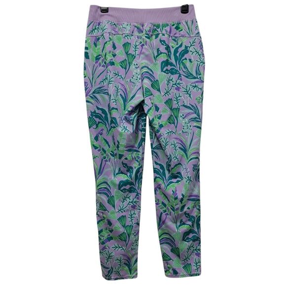 Lilly Pulitzer Tropical Print Leggings in Purple and Green - Picture 4 of 14